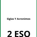 Ejercicios De Siglas Y Acronimos 2 ESO PDF