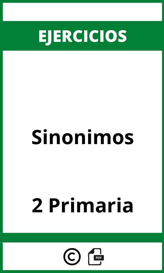 Ejercicios De Sinonimos 2 Primaria PDF