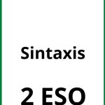 Ejercicios De Sintaxis 2 ESO PDF