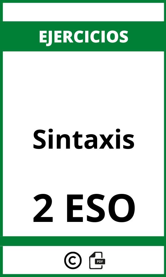 Ejercicios De Sintaxis 2 ESO PDF
