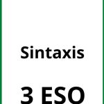 Ejercicios De Sintaxis 3 ESO PDF