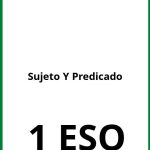 Ejercicios De Sujeto Y Predicado 1 ESO PDF