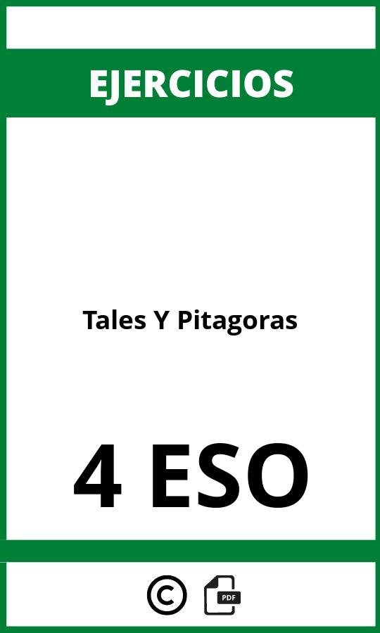 Ejercicios De Tales Y Pitagoras 4 ESO PDF