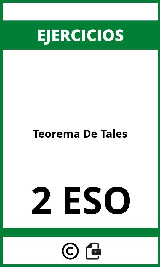 Ejercicios De Teorema De Tales 2 ESO PDF