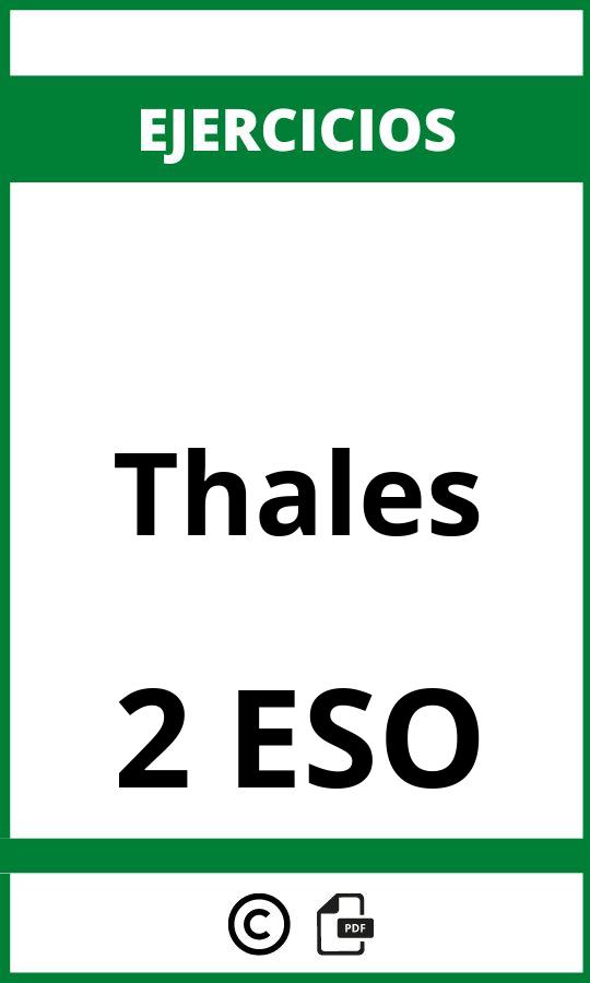 Ejercicios De Thales 2 ESO PDF