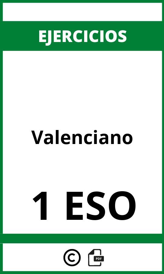 Ejercicios De Valenciano 1 ESO PDF