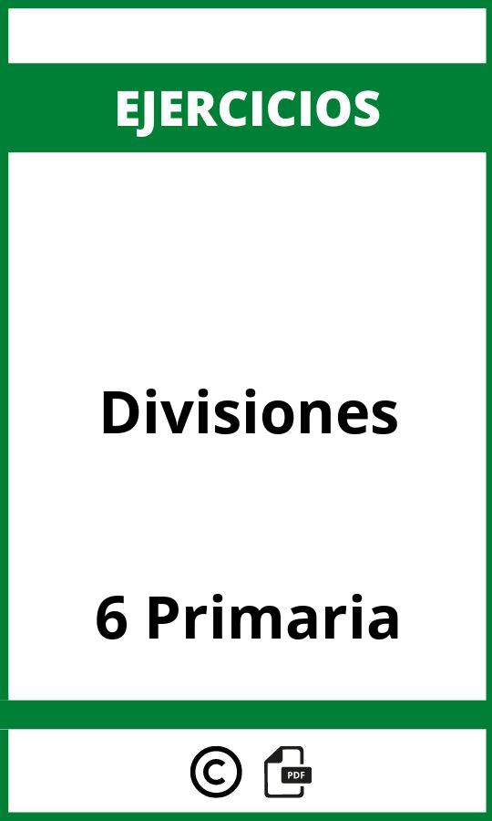 Ejercicios Divisiones 6 Primaria PDF