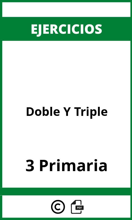 Ejercicios Doble Y Triple 3 Primaria PDF