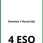 Ejercicios Dominio Y Recorrido 4 ESO PDF