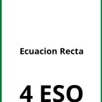 Ejercicios Ecuacion Recta 4 ESO PDF