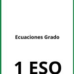 Ejercicios Ecuaciones 1 Grado 1 ESO PDF