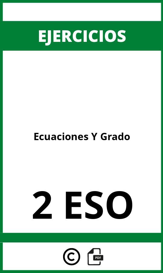 Ejercicios Ecuaciones 1 Y 2 Grado 2 ESO PDF