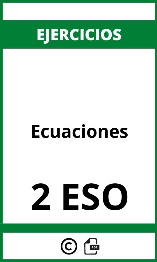 Ejercicios Ecuaciones 2 ESO PDF