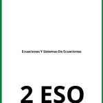 Ejercicios Ecuaciones Y Sistemas De Ecuaciones 2 ESO PDF
