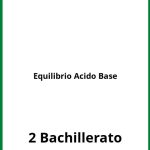 Ejercicios Equilibrio Acido Base 2 Bachillerato PDF