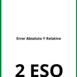 Ejercicios Error Absoluto Y Relativo 2 ESO PDF