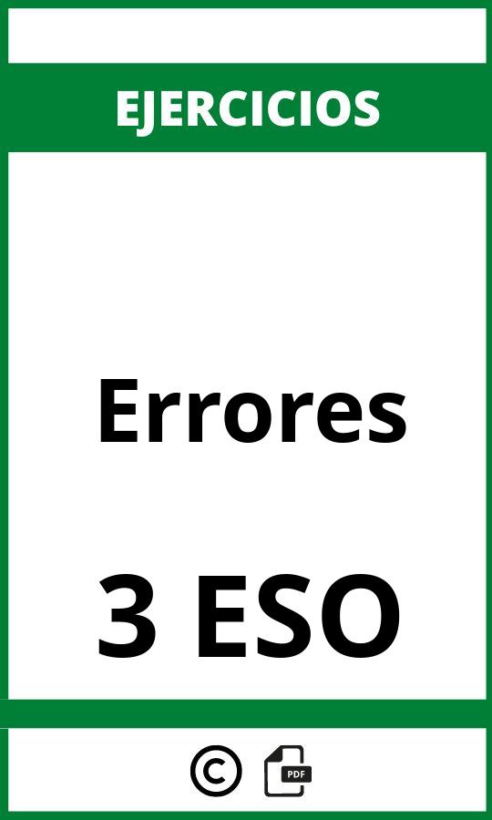 Ejercicios Errores 3 ESO PDF