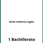 Ejercicios Estilo Indirecto Ingles 1 Bachillerato PDF