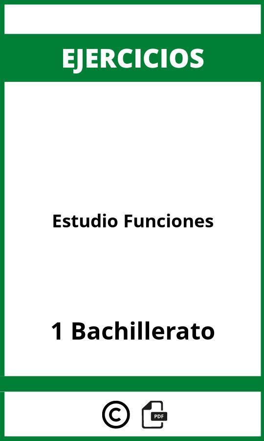 Ejercicios Estudio Funciones 1 Bachillerato PDF