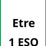 Ejercicios Etre PDF 1 ESO