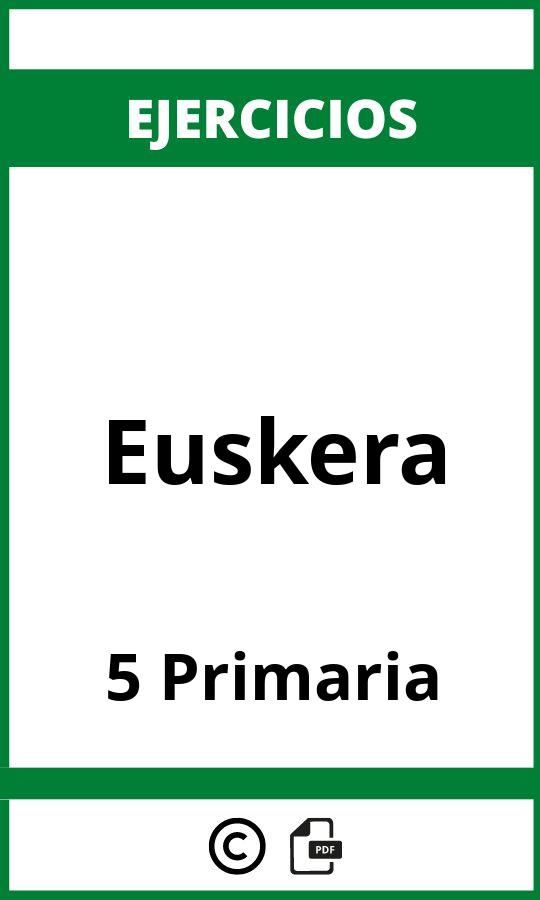 Ejercicios Euskera 5 Primaria PDF