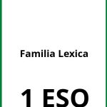 Ejercicios Familia Lexica 1 ESO PDF