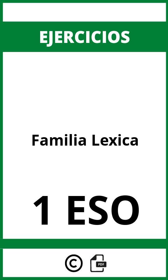 Ejercicios Familia Lexica 1 ESO PDF