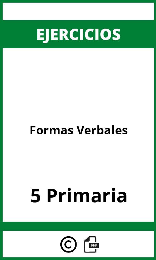 Ejercicios Formas Verbales 5 Primaria PDF