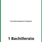 Ejercicios Formulacion Organica E Inorganica 1 Bachillerato PDF