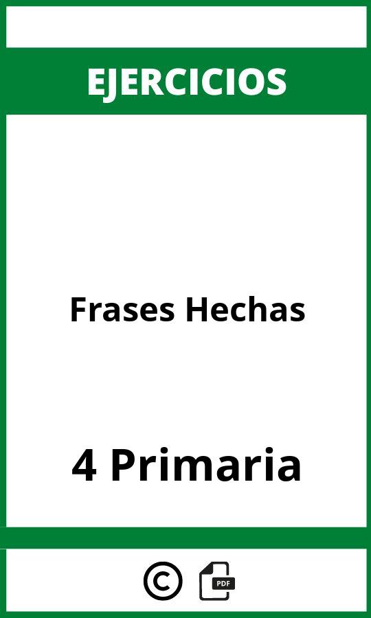 Ejercicios Frases Hechas 4 Primaria PDF