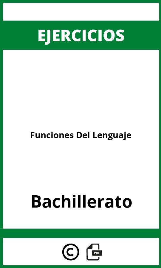 Ejercicios Funciones Del Lenguaje Bachillerato PDF