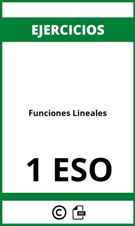 Ejercicios Funciones Lineales 1 ESO PDF