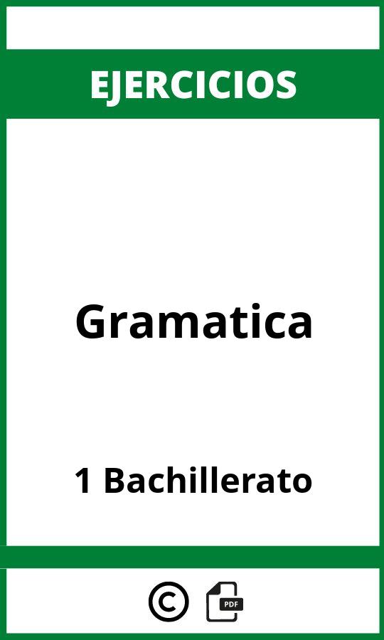 Ejercicios Gramatica 1 Bachillerato PDF