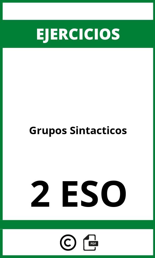 Ejercicios Grupos Sintacticos 2 ESO PDF