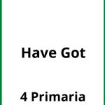 Ejercicios Have Got 4 Primaria PDF
