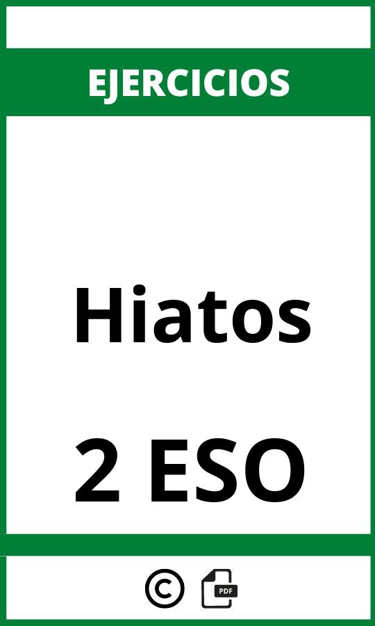 Ejercicios Hiatos 2 ESO PDF