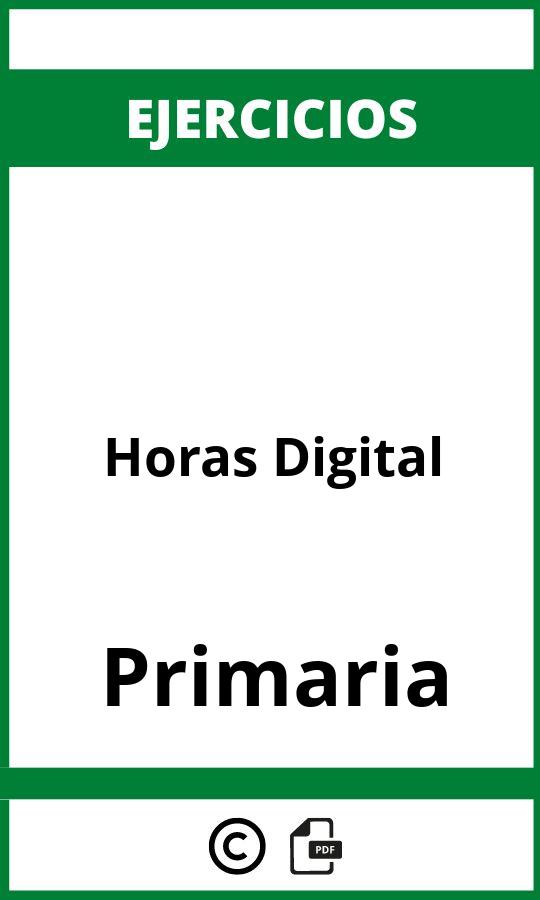 Ejercicios Horas Digital Primaria PDF