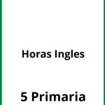 Ejercicios Horas Ingles 5 Primaria PDF