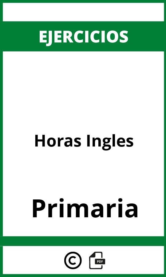 Ejercicios Horas Ingles Primaria PDF