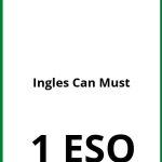Ejercicios Ingles 1 ESO Can Must PDF