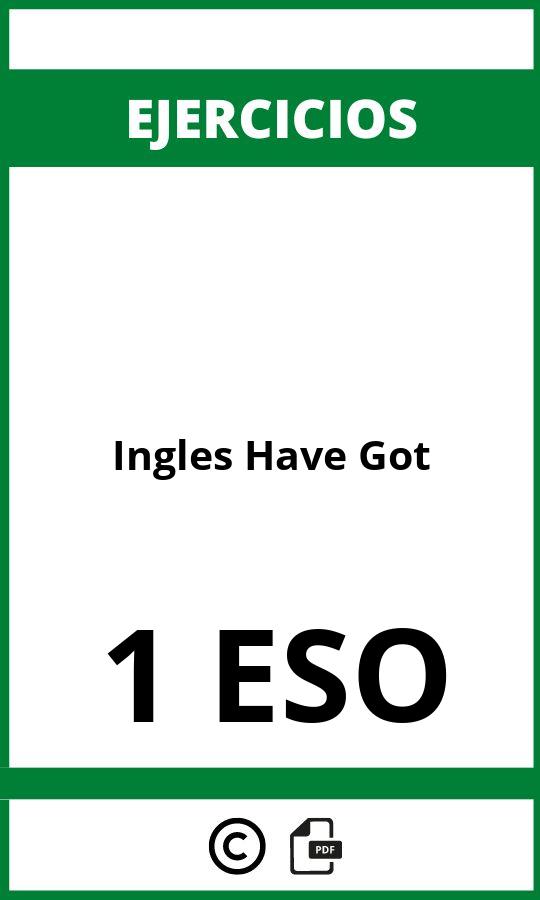Ejercicios Ingles 1 ESO Have Got PDF
