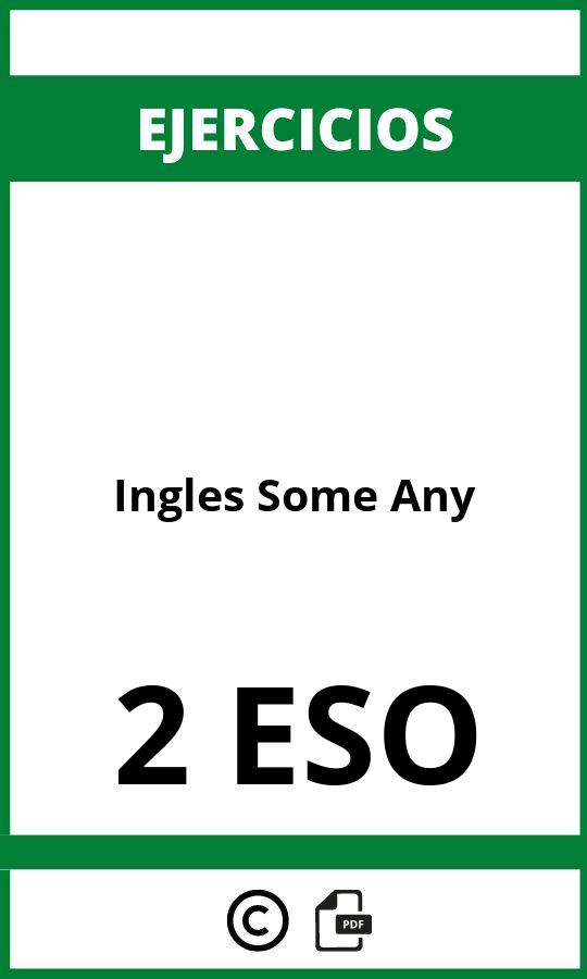 Ejercicios Ingles 2 ESO Some Any PDF