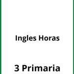 Ejercicios Ingles 3 Primaria Horas PDF