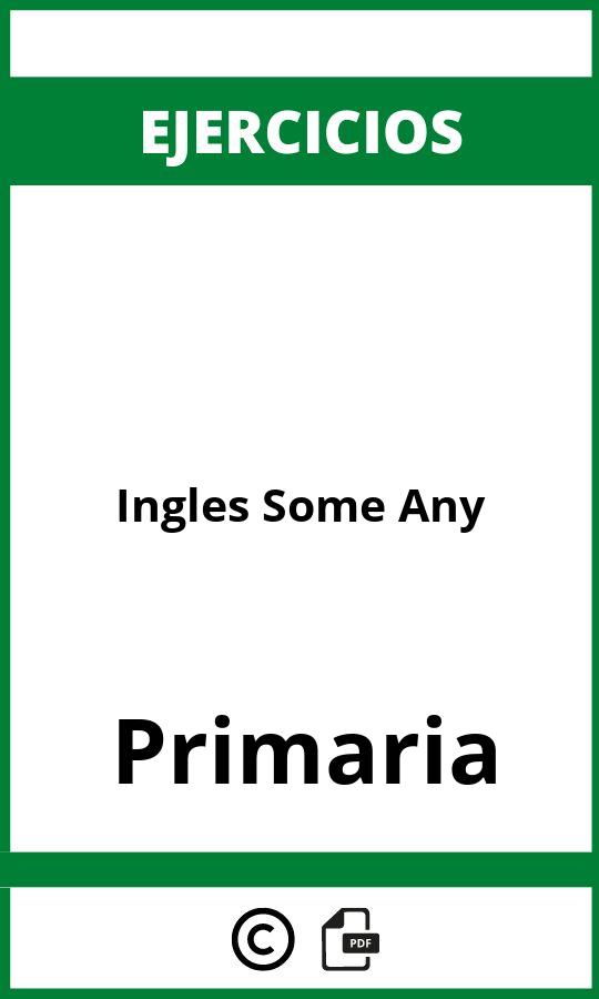 Ejercicios Ingles Primaria Some Any PDF