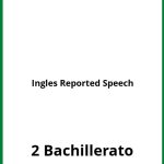 Ejercicios Ingles Reported Speech 2 Bachillerato PDF