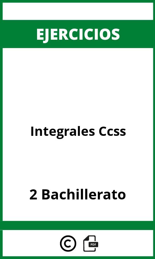 Ejercicios Integrales 2 Bachillerato Ccss PDF
