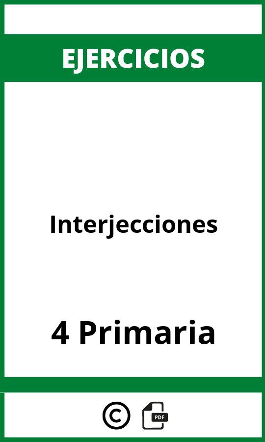Ejercicios Interjecciones 4 Primaria PDF