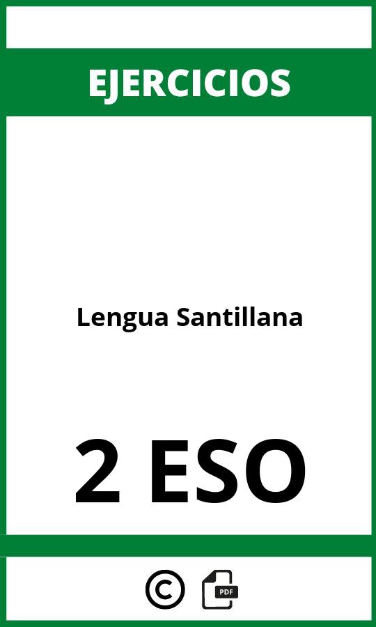 Ejercicios Lengua 2 ESO PDF  Santillana