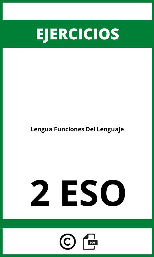 Ejercicios Lengua 2 ESO Funciones Del Lenguaje PDF