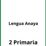 Ejercicios Lengua 2 Primaria PDF Anaya